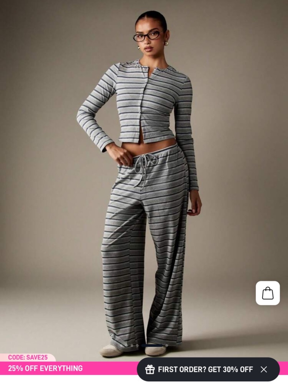 NWT Missguided Stripe Lounge Set